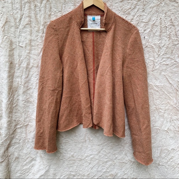 Anthropologie Sweaters - Sparrow Anthropologie Orange Striped Wool Cardigan